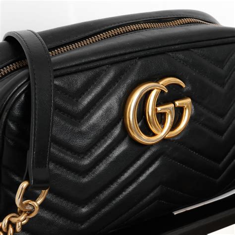 bolsa gucci preta marmont|bolsa Gucci Marmont.